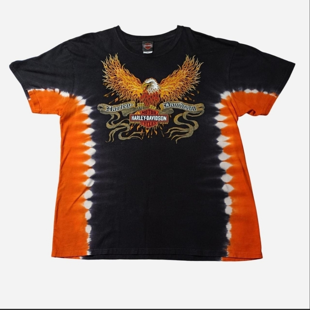 2013 Harley Davidson Reverse Tie Dye Asheville, North Carolina T-shirt